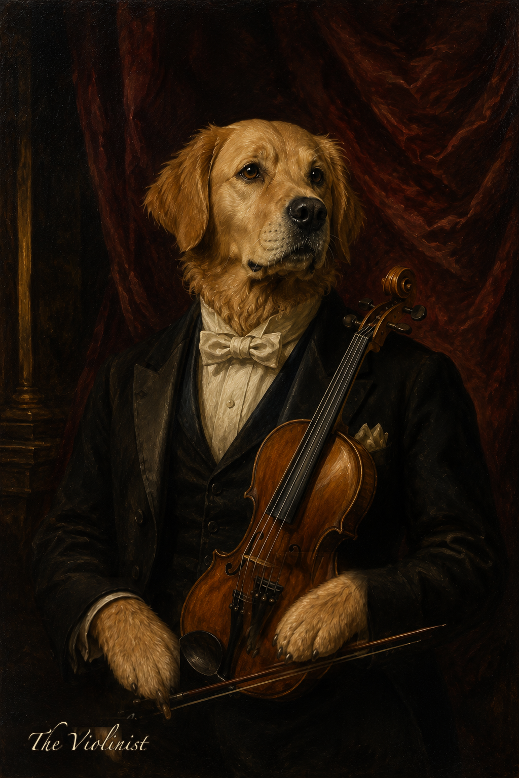 The Violinist portrait style